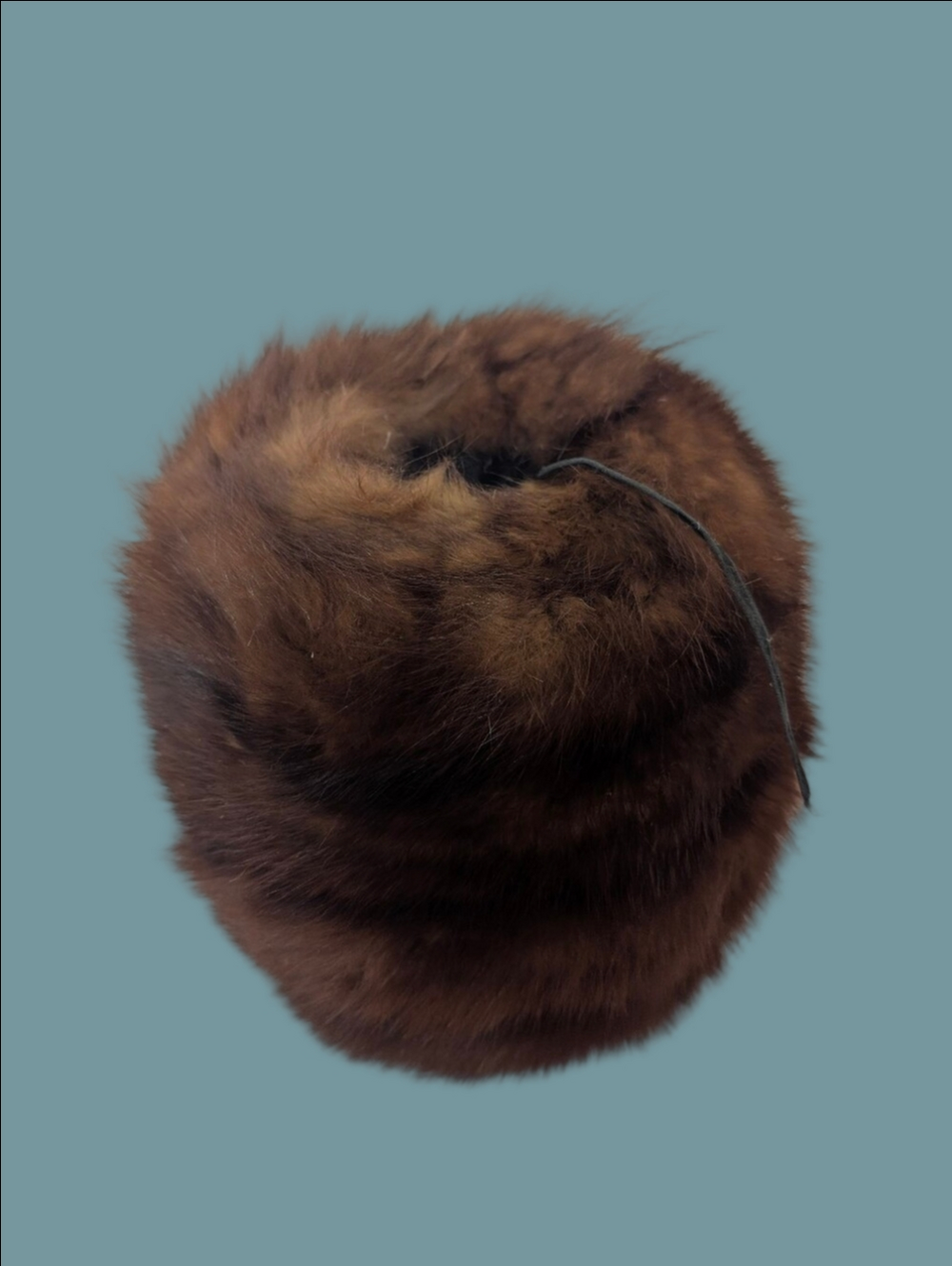 Vintage Mink Brown Fur Hand warmer Muff.